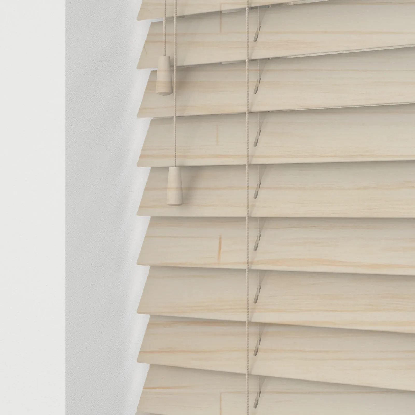 Faux Wood Blinds with Heat-Resistant Coating ideal for sunny rooms.